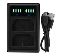 Caricabatterie Portatile Mtlavishness Micro TypeC Doppia Porta per Fotocamera con Doppio Display e Doppio Dock Compatibile con Batterie LP E6 E6N Mini Portatile Ideale per Fotograf