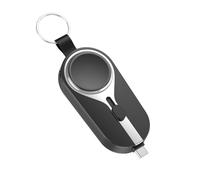 Caricabatterie Portatile Portachiavi, Mini Power Bank Portatile di Emergenza 2 in 1 2000mAh, Caricabatterie Portachiavi da Viaggio per Orologio, Smartphone, Tablet PC, Auricolare