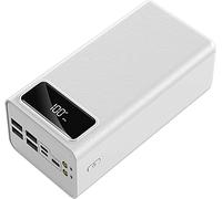 Caricabatterie Portatile Power Bank Caricabatterie Portatile Compatto Di Grande Capacità, Sottile Con 4 Uscite E 3 Ingressi (Usb C E Micro E), 2 Luci A Led Batteria Portatile Con Lcd Disp