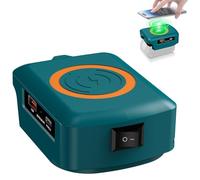 Caricabatterie portatile senza fili per Bosch Professional 18 V System batteria agli ioni di litio, 15 W, con uscita USB e tipo C, compatibile con iPhone 16/15/14/13/12