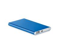 Caricabatterie Power Bank personalizzato blu metallizzato | Logo e testo inciso al laser | Powerbank Pack batteria portatile di tipo C | Prodotti mobili promozionali