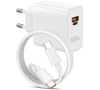 Caricabatterie rapido 100W per Honor 400 200 Pro Magic 8 7 Pura 70 Pro Caricabatterie rapido PD a 2 porte e cavo USB C 1m 6A per Honor Magic6 5Lite V5 V3 400 600 Lite Smart 90 70 X6b X6c Pad X9a X8a 9