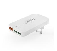 Caricabatterie rapido, 2 USB-C, 1 USB-A, mini caricabatterie piatto, PD, 65 W...