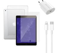 Caricabatterie rapido (20W), cavo (Lightning), protezione dello schermo del tablet e custodia trasparente per tablet | iPad Pro 10.2" (2019/2020/2021) | transparente
