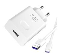 Caricabatterie rapido 35W per Honor 400 200 90 Lite, caricabatterie rapido e cavo USB C 5A 1m, adattatore di alimentazione rapido per Honor Magic6 Lite X5c Plus X6b X6c X7b X8c Pad 10 9 X9 X9a X8a P30