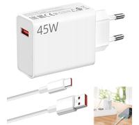 Caricabatterie rapido 45 W con 6 A Cavo USB C da 1 m, adattatore USB Type-C per Xiaomi Redmi Note 14 Pro, 14, 13, 12, POCO X7, Ricarica Turbo per Xiaomi Pad 7 6 11 Lite Redmi Pad SE Pro POCO C75 C65