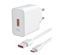 Caricabatterie rapido 66W e Cavo USB C 1m per Honor 400 600 200 Lite/Smart | Fast Charger Ricarica rapida per Honor Magic 6 7 8 Lite 6 5 Pro V6 V5 V3 X6b X6c X7b X8d X9c X9d P-ura 70 Pad 10 X9 X9a X8a