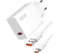 Caricabatterie rapido 90W per Xiaomi Redmi Note 14, 13, 12, 11 Pro, 14C, USB-C 6A 1m per Xiaomi Redmi 15 Ultra, 15Pro, 14T, 14, 13T, 13 Ultra, 13 Lite, Pad 7, POCO, X7 Pro, X6, M7, F7Pro, F6, ecc