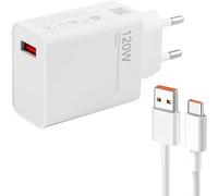 Caricabatterie rapido da 120 W con cavo USB C 1 m per Xiaomi 15/14T Pro/14 Ultra/13T Pro/12T/13 Pro/12 Pro, adattatore caricabatterie Turbo compatibile Redmi Note 14/13/12/11/10, Poco X7 Pro/F6/F5 Pro