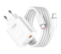 Caricabatterie rapido da 80 W per Honor 400, 2 porte PD caricabatterie da parete a ricarica rapida 6A cavo USB-C 1 m per Honor 200 400 600 Lite/Smart Magic7 6 Lite 6 Pro X6b X6c X7c X8d Pad 10 X9a X8a