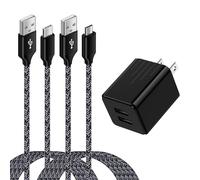 Caricabatterie rapido di ricambio per Kindle Paperwhite/Kindle Scribe/Colorsoft/Oasis/Voyage/Kindle Touch/DX/Keyboard/Kids Edition/E-Reader/Fire HD/Kids Pro, con cavo USB C e cavo micro USB da 1,8 m