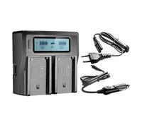 Caricabatterie Rapido Doppia Batteria LCD, Compatibile Con Panasonic, For AG-VBR59 VBR89 VW-VBD29 VBD58 VBD78 VBD98 CGA-D54s D54 D54D CGP-D28S(EU Charger)