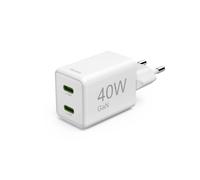 Caricabatterie rapido, GaN, 2x USB-C, caricabatterie super mini, PD, 40 W, bi...