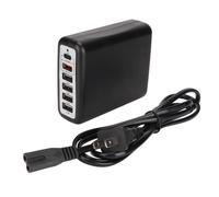Caricabatterie rapido GaN per scrivania, stazione di ricarica multiporta adattiva da 100 W con compatibilità universale, portatile e sicura