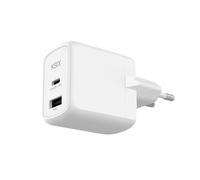 Caricabatterie rapido Ksix, multiporta 1xUSB-C + 1xUSB 45W Bianco