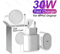 Caricabatterie rapido originale da 30 W per APPLE iPhone 16 15 14 13 12 11 Pro Max Plus Tipo C Caricatore wireless magnetico Accessori per telefoni