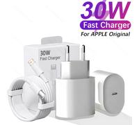 Caricabatterie rapido originale da 30 W per APPLE iPhone 16 15 14 13 12 11 Pro Max USB-C Ricarica rapida X XS XR 8 Plus Cavo Accessori per telefoni