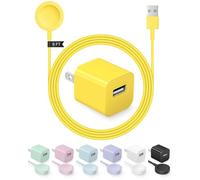 Caricabatterie rapido per Apple Watch Charger 6FT Cavo lungo con USB A Block Giallo