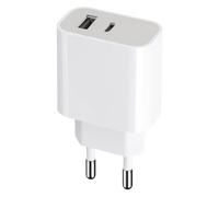 Caricabatterie rapido per Honor 90 Smart, 200 Lite, 90 Lite, 70 Lite/Magic 6 Lite, 5 Lite / X6... 20W USB e USB-C PD e QC 3.0 Bianco