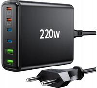 Caricabatterie rapido stazione di ricarica 6 porte (4USB-C+2 porte USB-A) 220W