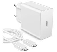 Caricabatterie Rapido USB C 60 W per Samsung Galaxy S26 Ultra A56 A36 A17 A26 A16 A35 5G Z Flip7 FE Tab S10, per iPhone 17e 16 air Caricabatterie Superrapido USB Type C con cavo USB C 1 metro, Bianco