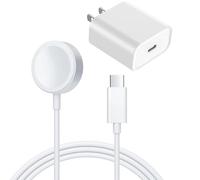 Caricabatterie rapido USB C con cavo di ricarica magnetico di tipo C da 0,9 m, certificato MFi, compatibile con Apple Watch Ultra2/Ultra/Series 9/8/7/SE/6/5/4/3/2/1