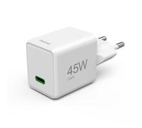 Caricabatterie rapido, USB-C, PD/QC/GaN, super mini caricabatterie, 45 W, bianco
