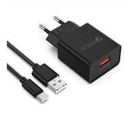 Caricabatterie rapido USB per Samsung Galaxy S9 S8 S10 S10+ S20 S20 FE A04S A14 A13 A12 A22 A23 A33 A34 A51 A52 A53 A54 5G A05S, caricatore rapido di ricambio + 2M Type-C (1 )