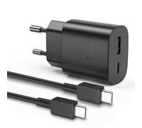 Caricabatterie Samsumg 25W,Caricatore USB C,Rapido Presa USB C Caricabatterie per Samsung Galaxy S22/S22 Ultra/S21 Ultra 5G/S21 FE/S20/S10/S9/A13,Alimentatore Ricarica Spinotto con Tipo C Cavo