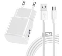 Caricabatterie Samsung 15W con 2M Cavo USB Type-C Ricarica Rapida per Samsung Galaxy S10/S10e/S9/S8 Plus/A13/A14/A15/A33/A34/A52/A54 5G, Caricatore Rapido Samsung Alimentatore Presa USB Spina USB