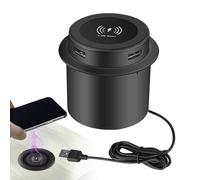 Caricabatterie senza fili per ufficio, caricatore senza fili da scrivania, USB sotto il tavolo ricarica senza fili, accessori per telefoni cellulari intelligenti multifunzionali per la casa, l'ufficio