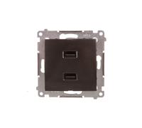 Kontakt-Simon DC2USB.01/48 - Presa di corrente in plastica, IP20, 230 V, 75 mm, 45 mm