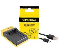 Caricabatterie Slim Micro USB per Sony Alpha 6000 - batteria Sony NP FW50, semplice da utilizzare con qualsiasi cavo micro USB (es. smartphone), Patona