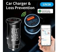 Caricabatterie smart per auto, adattatore di ricarica rapida USB-C, tracker GPS per auto, tracker GPS di posizionamento globale, localizzatore mobile per auto, caricabatterie per auto USB C 2-in-1, ri