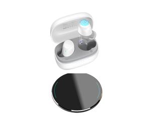 (Caricabatterie Snowy) Cuffie TOZO A1 Bluetooth 5.3, Cuffie wireless Mini, Cuffie in-ear,