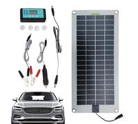 Caricabatterie solare portatile per batterie, mantenitore automatico per batterie e caricabatterie per auto, moto, camion, tosaerba e barche con protezione da sovraccarico