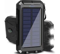 Caricabatterie Solare Solar Power Bank 20000Mah Impermeabile Portatile Di Backup