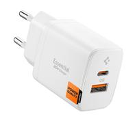 CARICABATTERIE SPIGEN Essential EE202EU, 2 porte: USB-C e USB-A da 20 W, Bianco