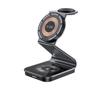 CARICABATTERIE TECHPROTECT QI15W-A29 3in1 da 15 W, Nero