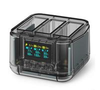 Caricabatterie triplo per INSTA360 per Ace-Pro 2 - Smart Mixed Charging Tech | Dock veloce a 3 slot con monitoraggio della tensione e protezione termica (ABS trasparente, 8 x 8 cm)