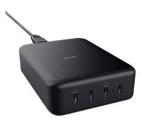 CARICABATTERIE TRUST da tavolo Maxo con cavo AC da 240 W, Nero
