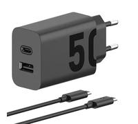 Caricabatterie Turbopower da 50 W per Motorola MC-507, cavo dati USB, adattatore per Motorola Edge 40 30 20 Moto G84 G82 G73 G54 G53 G52 G31 G23 G22 Moto G9 G8 G7
