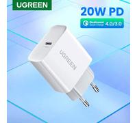 Caricabatterie UGREEN 20W USB C, caricabatterie rapido USB-C Power Delivery, adattatore da parete, compatibile con , Pixel, Galaxy, iPad, , adatto per viaggi, ufficio, dormitorio e ricarica rapida dom