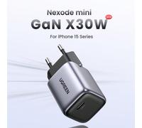 Caricabatterie UGREEN 30W GaN, compatibile con caricabatterie HP, ricarica rapida, compatibile con 16, 15 Pro Max, compatibile con Samsung 25W Spina EUABS