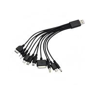 Caricabatterie universale 10 in 1 con testine multiple, cavi di ricarica per più dispositivi, cavi di ricarica USB compatibili con Samsung, LG, Huawei, ZTE e Sony Ericsson Nokia PSP