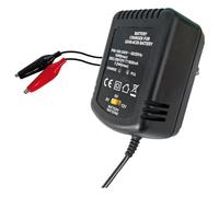 Caricabatterie universale 2V 6V 12V 600mA per batterie al piombo AGM GEL, con pinze a coccodrillo per il collegamento diretto sulla batteria, per batterie fino a 9Ah, tensione di ricarica regolabile