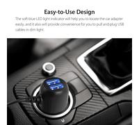 Caricabatterie universale per auto, mini caricabatterie USB per auto per Garmin Nuvi, alimentatore per dash cam con doppia porta USB, cavo di