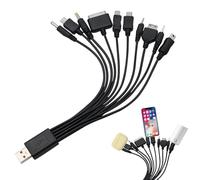 Caricabatterie universale per telefono 10 in 1, cavo multi caricabatterie, caricatore universale con più teste, cavo di ricarica USB compatibile con Samsung LG, Huawei, Zte e Sony Ericsson, Nokia Psp,