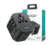 CARICABATTERIE USAMS T59 3 Porte USB-A e USB-C da 20 W, Nero