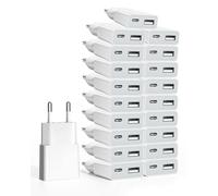 Caricabatterie USB 5V 1A 2Porte USB C + A Spina di Alimentazione Presa di Ricarica Caricatore per iPhone, Sam sung Telefono Cellulare, MP3, eBook Reader (Thickness 1.45cm/20packs)
